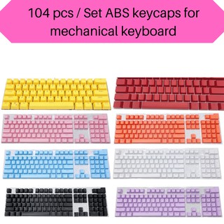104Pcs/Set Universal ABS Backlit Key Cap Keycaps for Mechanical Keyboard
