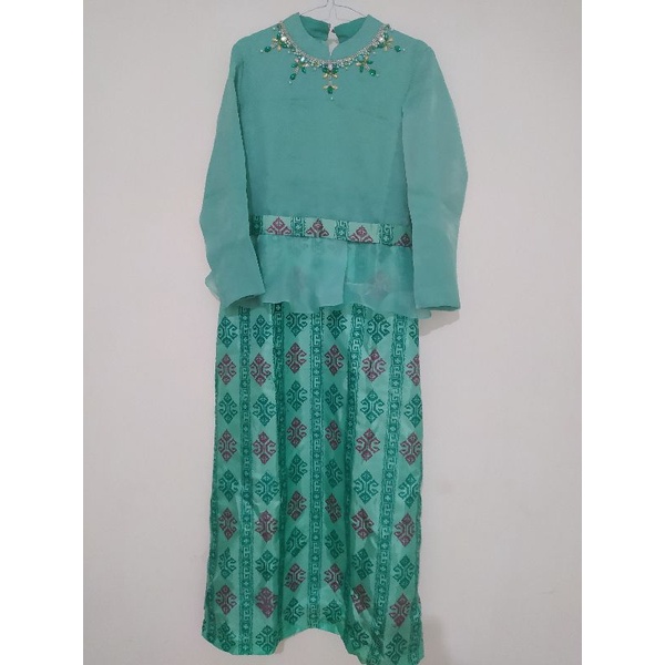 BAJU PESTA/DRESS PESTA PAYET WARNA HIJAU TOSCA/MINT