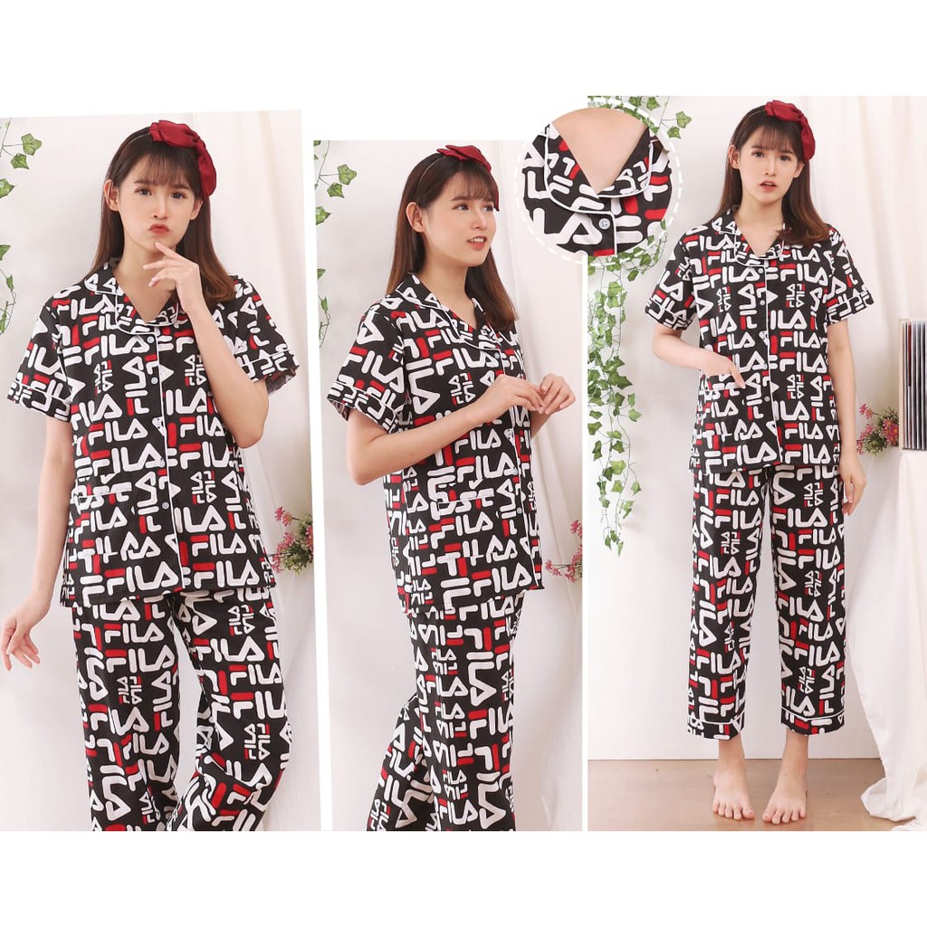 Setelan Piyama Premium Baju Tidur Motif SLEEP WEAR Pijamas Termurah!!