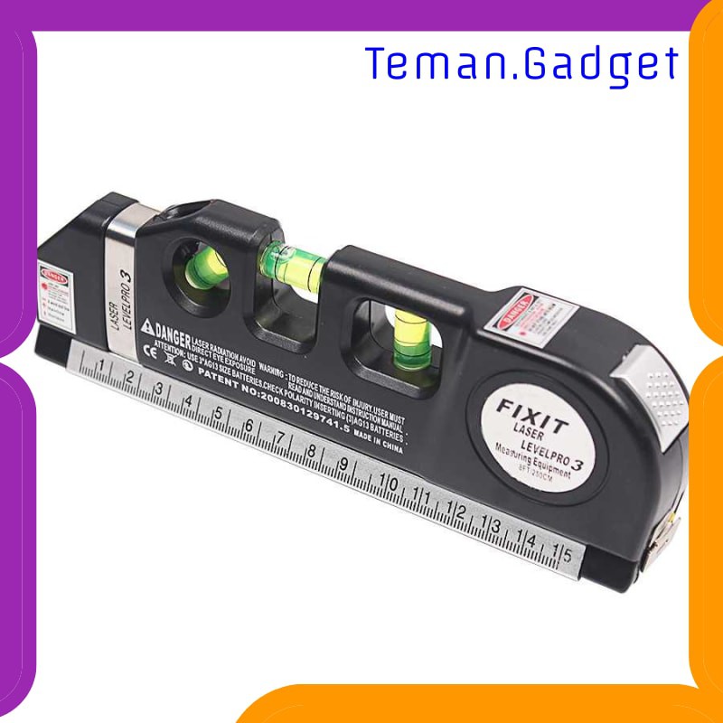 TG-DE248 Taffware LEVELPRO3 Penggaris Laser Horizontal 250CM + Waterpass
