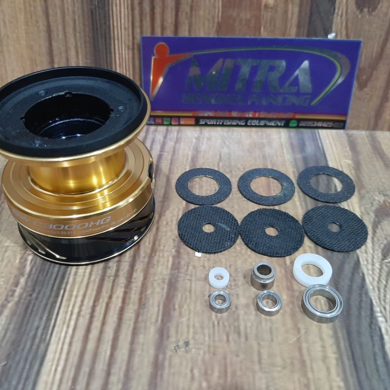 Set Upgrade Shimano Spheros SWC 3000 Carbontex Bearing Sparepart Reel Pancing