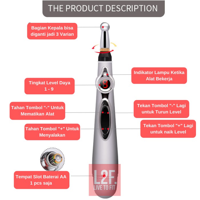 Alat Relaksasi Terapi Pijat Elektrik Akupuntur Meridian Otot Saraf Punggung Kaki Wajah Kesehatan