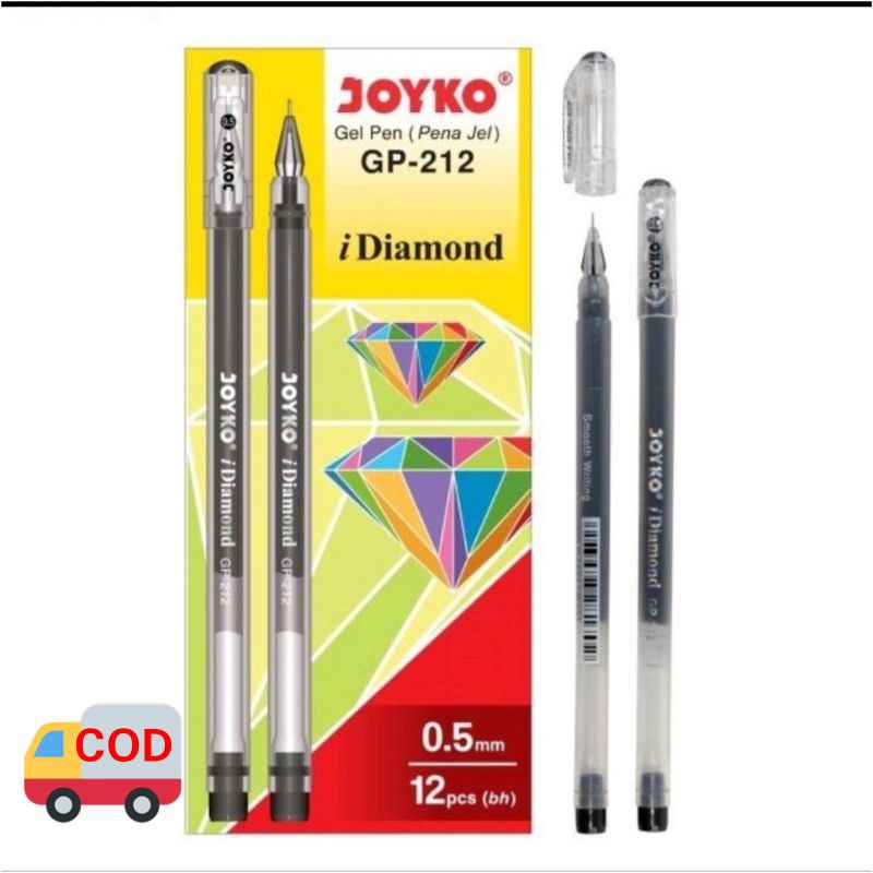 

1 Pcs PENA GEL JOYKO DIAMOND GP 212 TINTA HITAM (HARGA SATUAN)