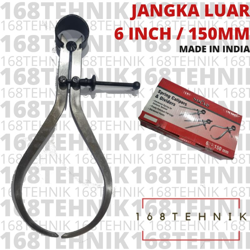 Jangka Luar 6 inch / Jangka Luar 150mm / Outside Caliper 6" / Spring Caliper Solar / Jangka Bubut St