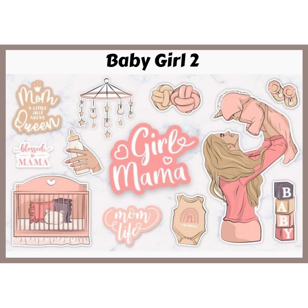 Sticker Pack Baby Girl New Mom Aesthetic Tumblr