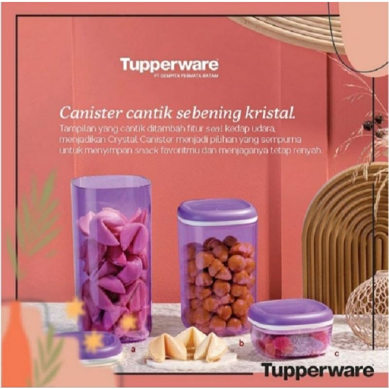 Crystal Canister ungu (3 pcs)