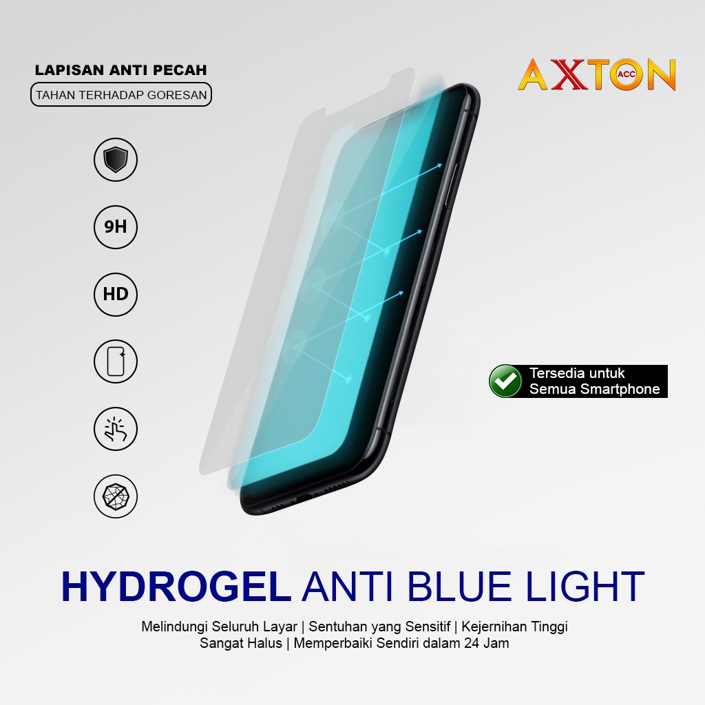 HYDROGEL SCREEN PROTECTOR ANTI GORES NOT TEMPERED GLASS FULL COVER ALL TYPE INFINIX IPHONE OPPO POCO REALME SAMSUNG VIVO XIAOMI LENGKAP