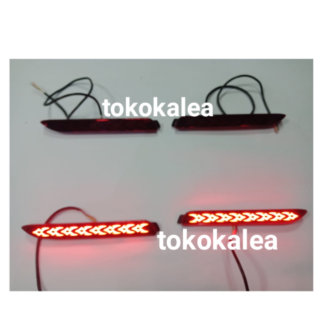 lampu led reflektor mata kucing bumper belakang mobil toyota innova lama 2009-2015 running blitz
