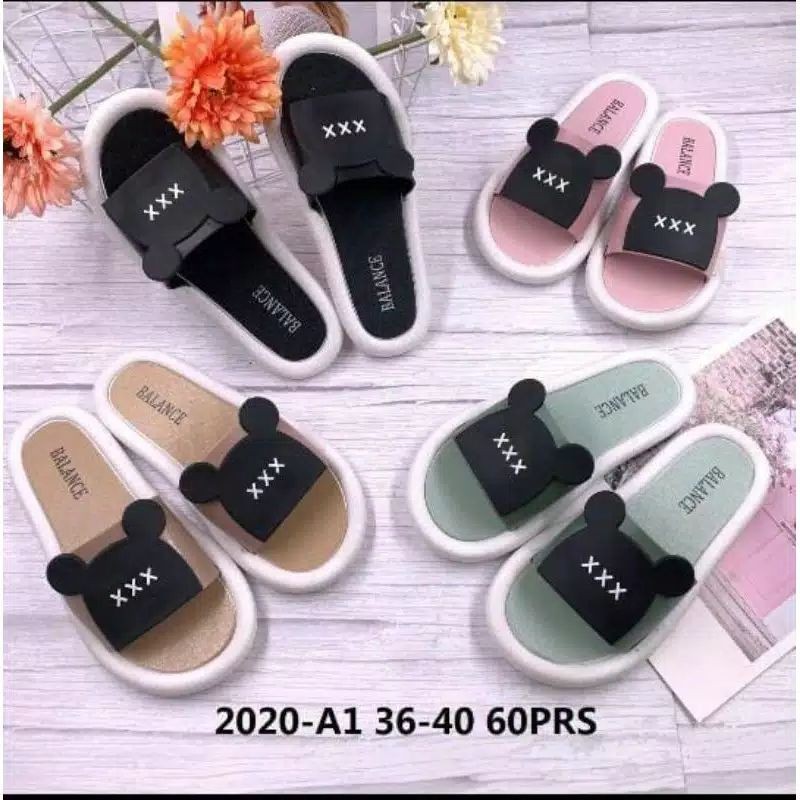 BALANCE 2020-A1  / SANDAL JELY WANTA MICKEY MOUSE / SLOP WANITA LUCU