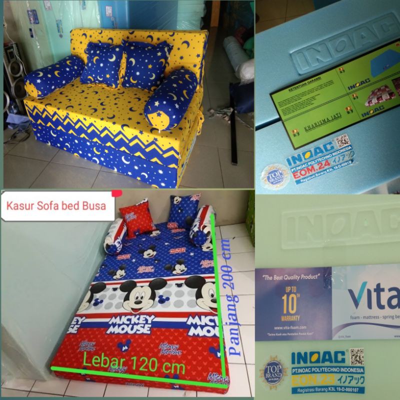Sofabed Inoac 200x120x20 / Kasur Busa Sofa bed Inoac No 4