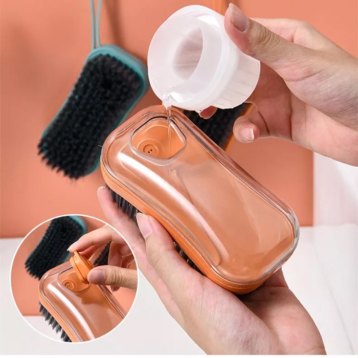 Sikat Cuci Baju Sepatu Lantai Sikat Pembersih Bulu Dispenser Sabun Cair