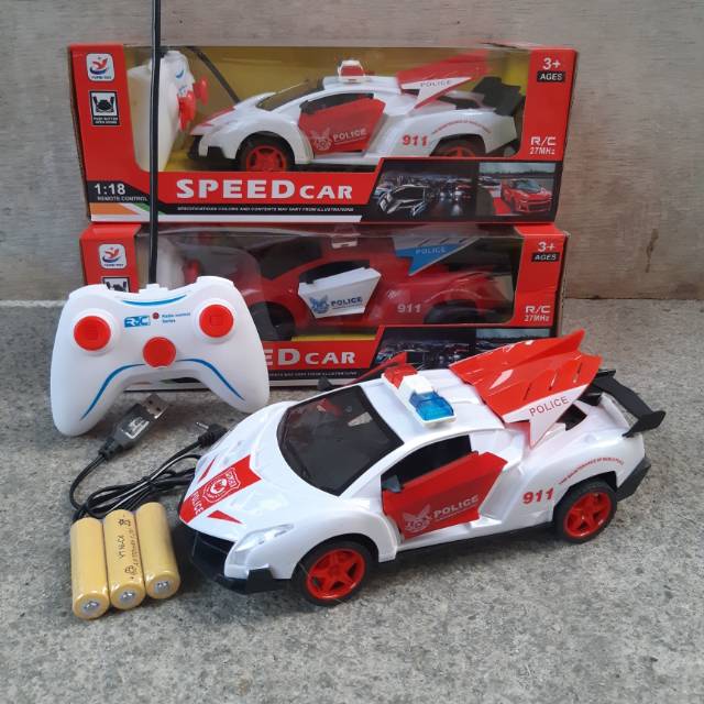 RC CAR POLISI BATRE CAS EDUKATIF - MAINAN MOBIL REMOTE CONTROL ANAK