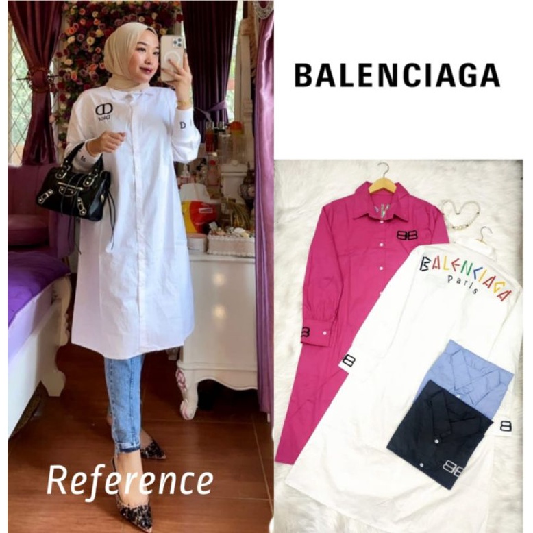 READY KEMEJA TUNIK BALENCIAGA BHN KATUN POPLIN IMPORTLD 106/PB 95