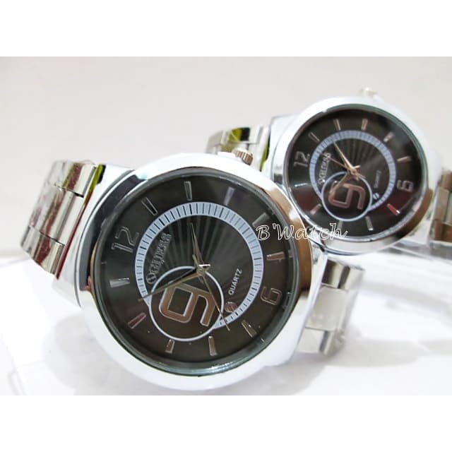 B.WATCH JAM TANGAN COUPLE GUESS DASAR HITAM CG002H Terbatas