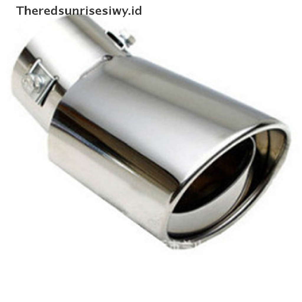 (Theredsunrisesiwy.Id) Muffler Ujung Pipa Knalpot Mobil Universal Bahan Stainless Steel