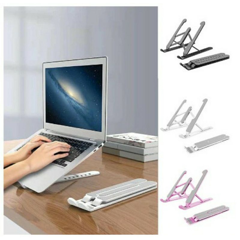 P1 Holder Stand Laptop Notebook Lipat Folding Dudukan Anti Slip