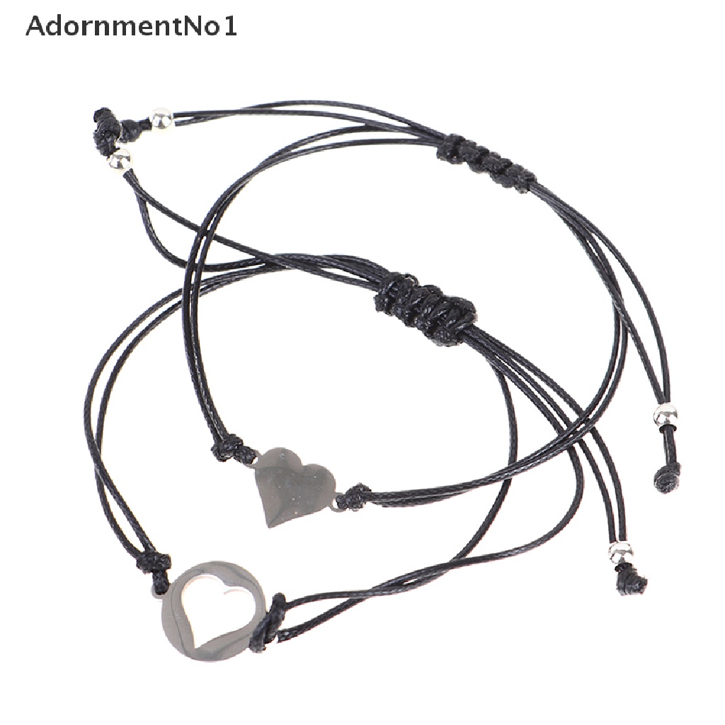 (AdornmentNo1) 2pcs / Set Gelang Tangan Stainless Steel Motif Tulisan Mom / Daughter Untuk Ibu / Anak