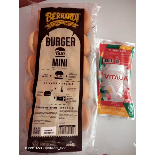 

Paket burger mini bernardi isi 20set