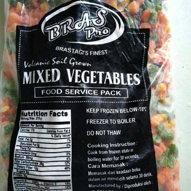 

Mix vegetable frozen merk braspro1 kg