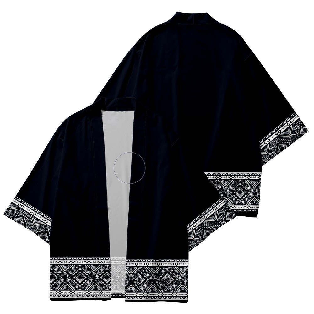 BAJU HAORI KIMONO KARDIGAN PRIA JEPANG OUTERWEAR CASUAL MOTIF BATIK PRIA DAN WANITA