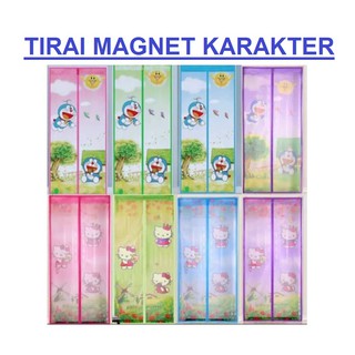 Tirai Pintu Magnet Anti  Nyamuk  Motif Gorden  Tirai Anti  