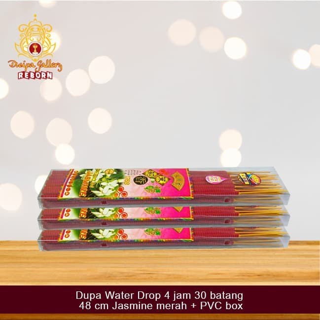 Dupa/ Hio wangi harum Water Drop 4 jam 30 batang 48 cm Jasmine merah