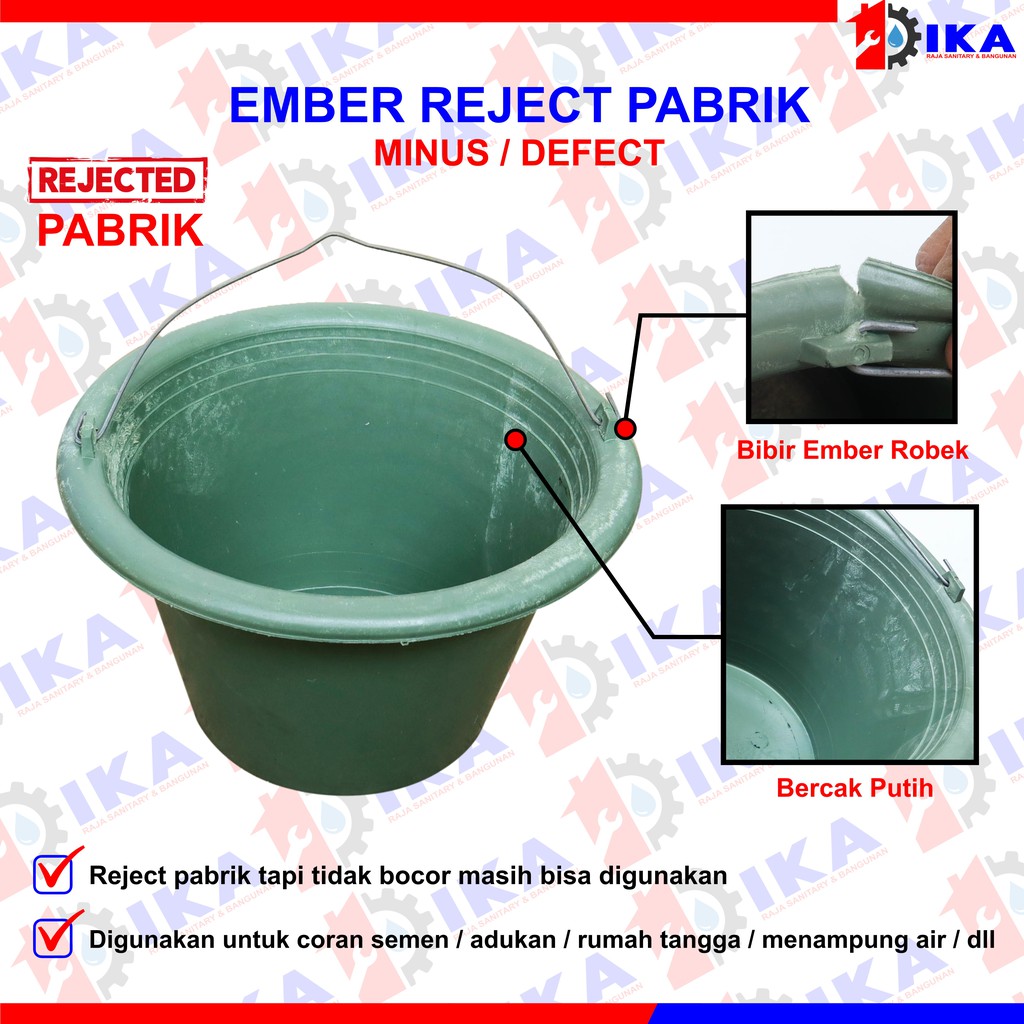 (KHUSUS GOSEND GRAB) TERMURAH ! Ember cor hijau / ember murah / ember cupang (BARANG REJECT PABRIK)