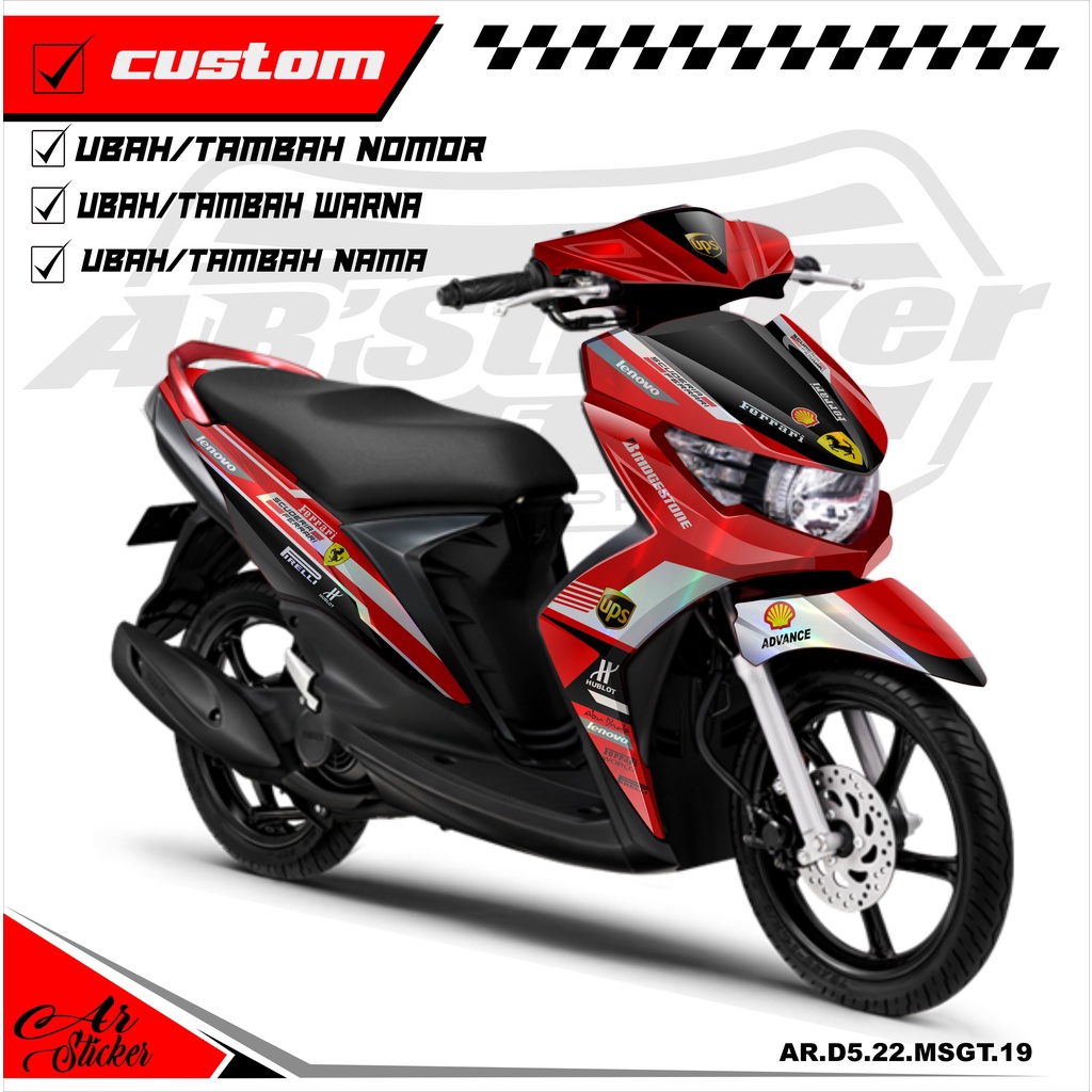 Decal Hologram Pelangi, Chrome MIO SOUL GT 2013 - Stiker Decal Full Body MIO SOUL GT 019