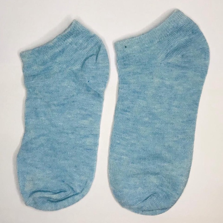 ⭐Bobastore⭐ R108 Kaos Kaki Polos Wanita KaosKaki Spandek Pendek Korea Murah Short Socks-MOTIF 1 BIRU