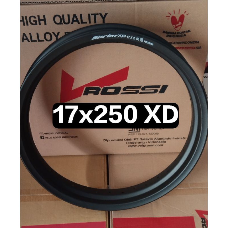 VELG PELAK ROSSI RING 17 X 250 SPRINT XD HOLE 36 BLACK DOFT