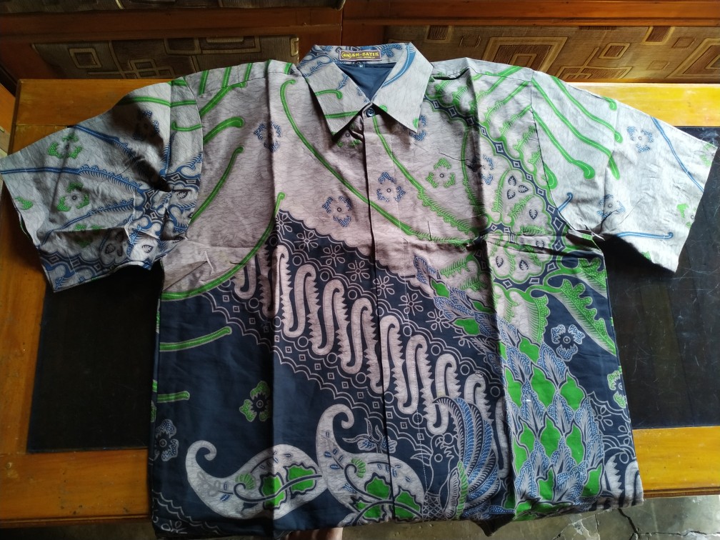 Atasan Kemeja Batik Pria Lengan Pendek Premium Aldiansyah Full Furing Batik Solo Asmara