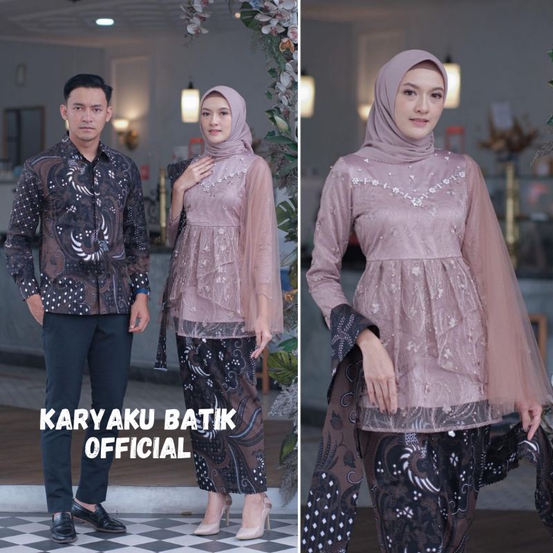 Batik Couple Kebaya Modern Kebaya Tunangan Lamaran Baju Wisuda Baju Tunangan Baju Lamaran