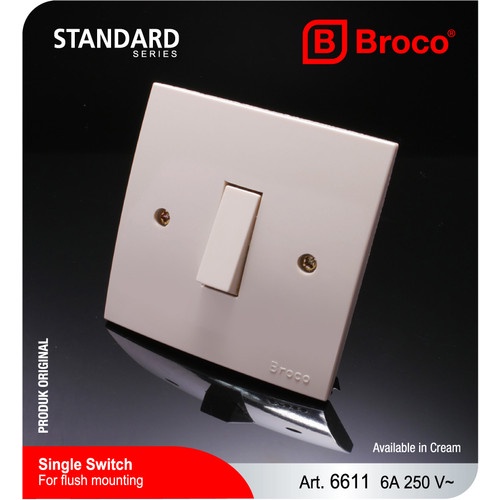 Broco Saklar 1 Tombol - Saklar Broco Model 6611