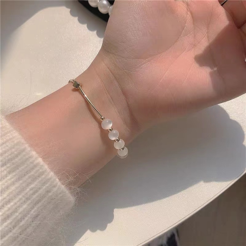 Gelang Tangan Silver Motif Hati Elegan Untuk Wanita / Pesta