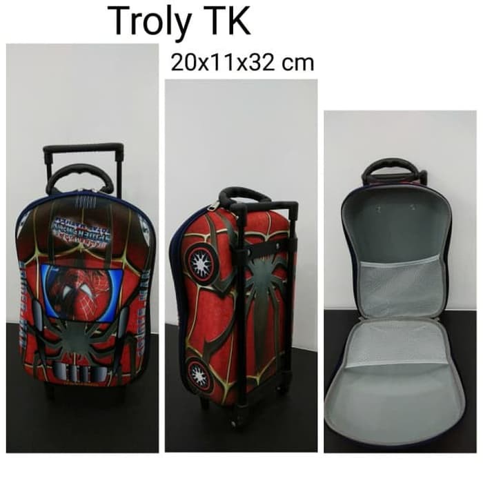 "Tas Troli Anak Tk Spiderman"