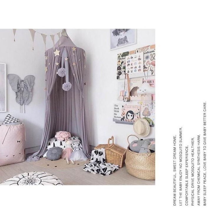 [BAYI &amp; EMAK] - Jaring Anti Nyamuk Kasur Bayi Baby Chiffon Mosquito Net 50x240cm - A75 - Gray