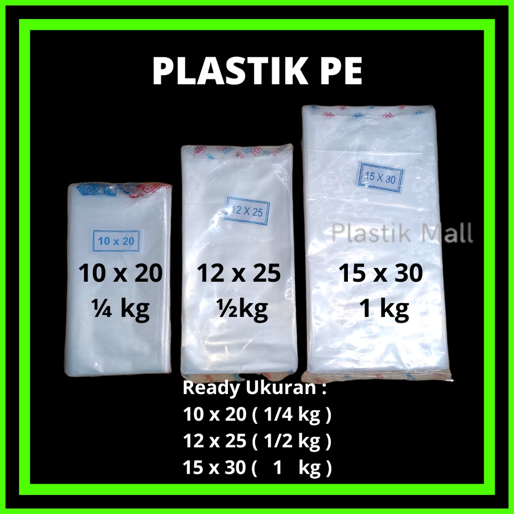 Jual Plastik Pe 10x20 12x25 15x30 Kantong Gula Es Batu 12kg 14kg 1kg Shopee Indonesia 8302