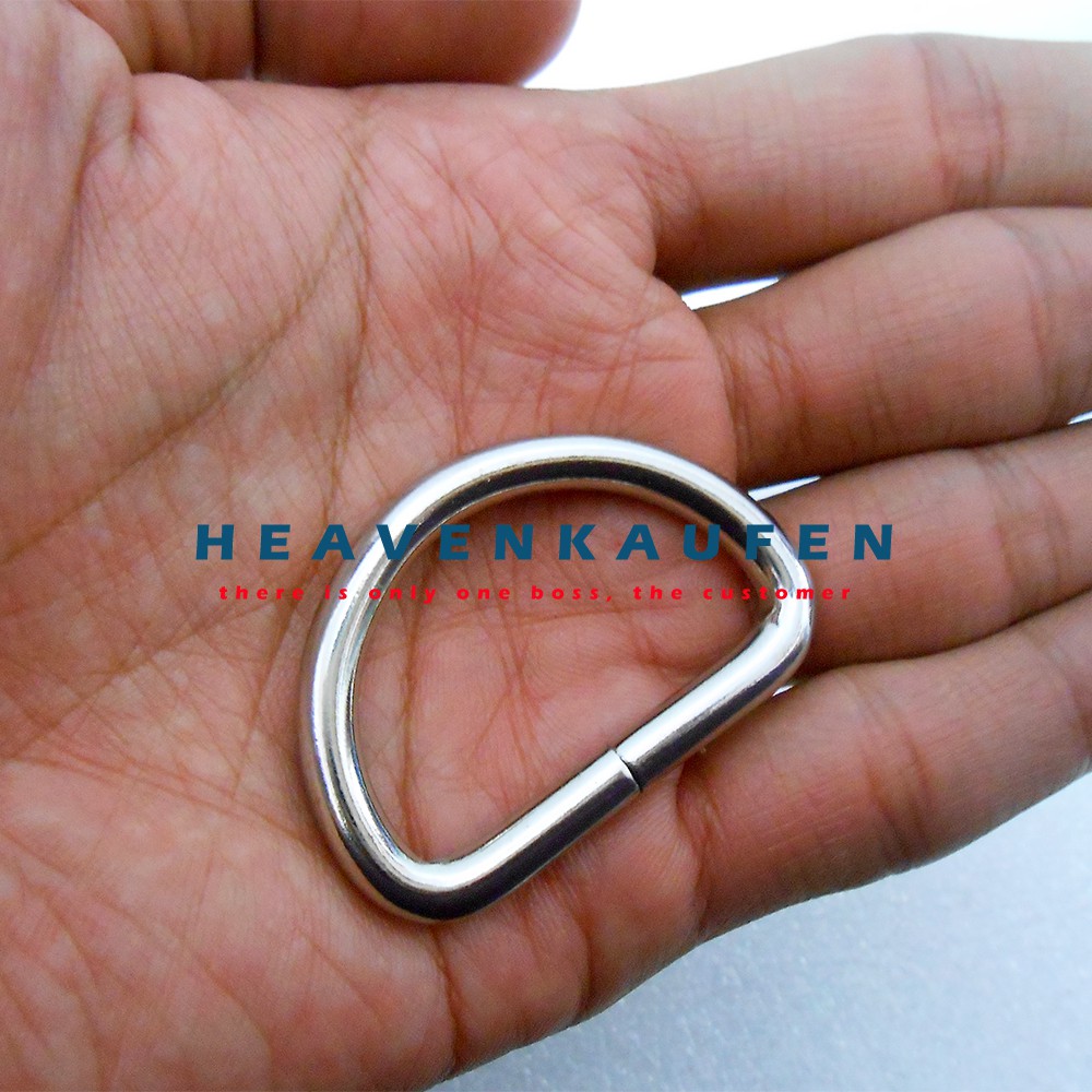 Ring D 3 cm Nikel Silver Kualitas Premium Tebal 4,5 mm Untuk Tas Dll