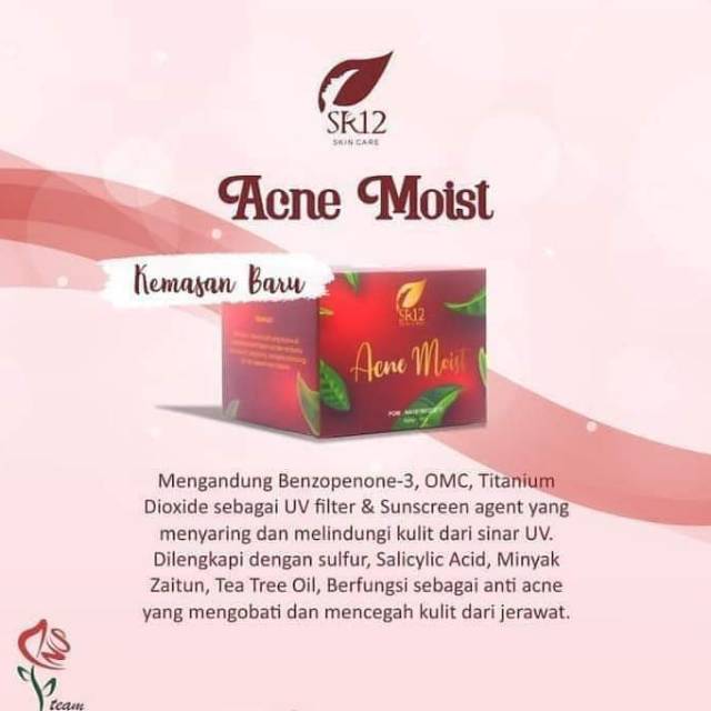 AMPUH acne moist SR12/ cream jerawat bpom/ jerawat bruntus/ bruntusan/ jerawat kecil/ obat