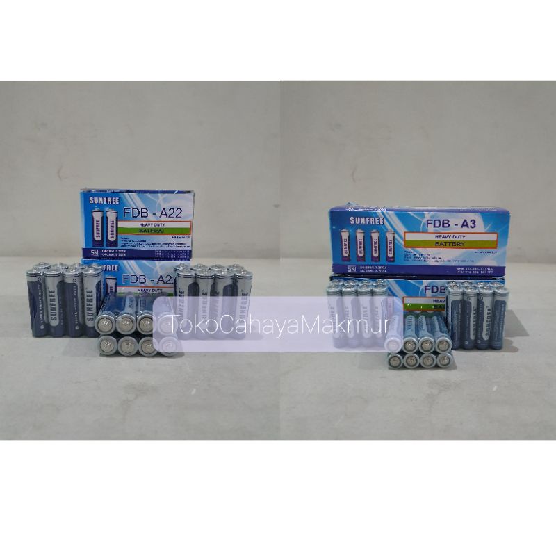 Baterai / Batere / Battery AA AA2 &amp; AAA A3 Sunfree SNI - High Quality