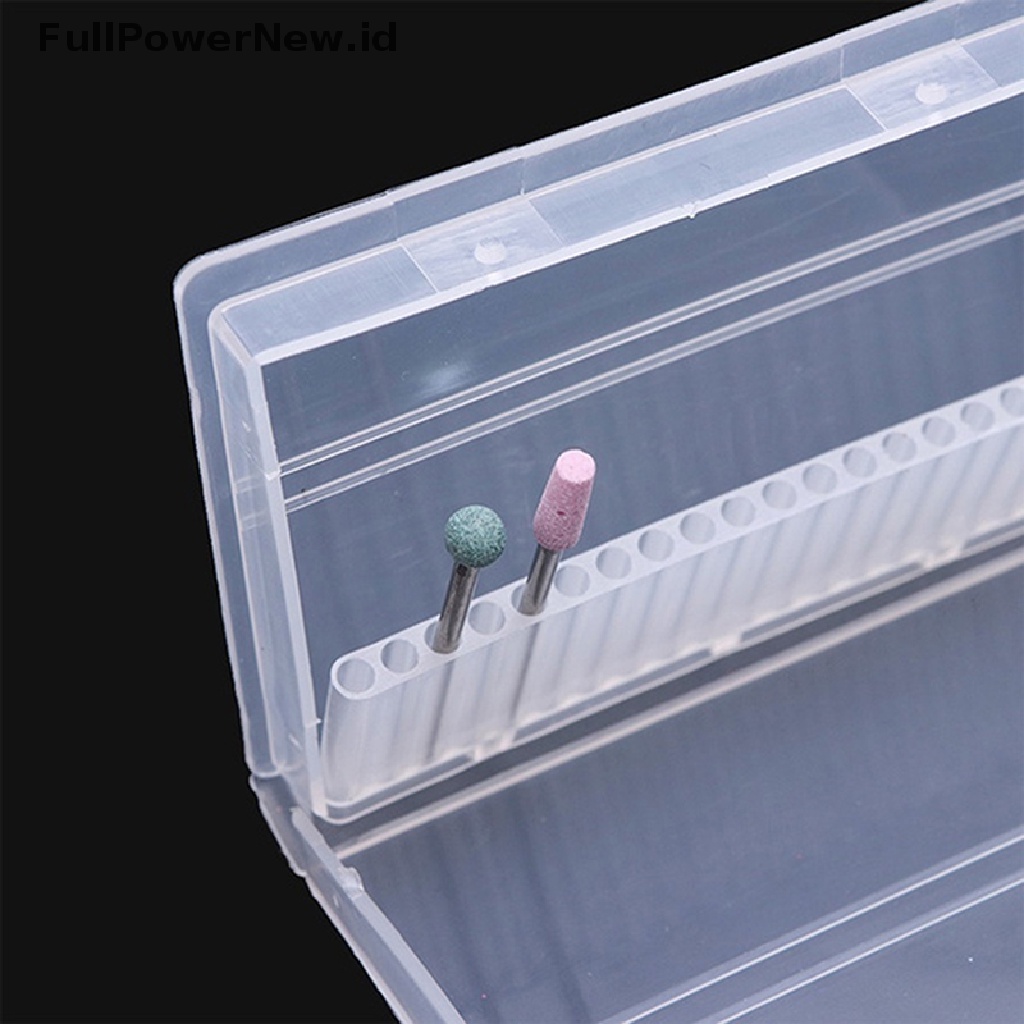 [KUKU PALSU] 1pcs Nail Drill Bit Storage Box Clear Display Box Display Nail Accessorie Tool .