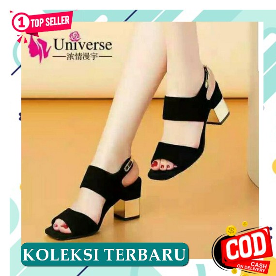 Heels Hills Heel Sepatu Hak Tinggi Hak Tahu Sandal Haihil Ibu2 Kondangan Pesta Murah Import Mewah Te