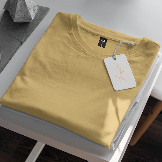 Kaos Polos Cotton Combed 30s Buffback  Young Rotten Yellow