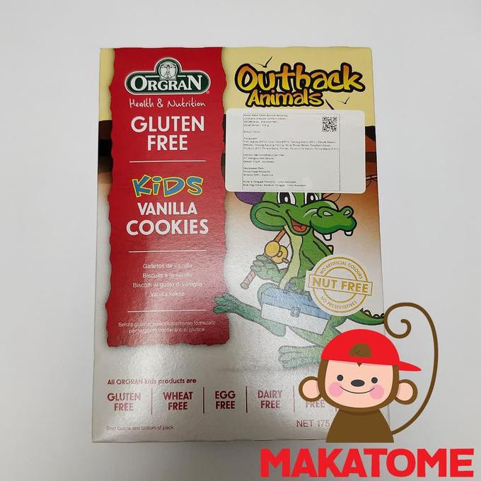 

Terlaris# Orgran Kids Vanilla Cookies 175Gr 175 Gr Gram Vanila Outback Animals