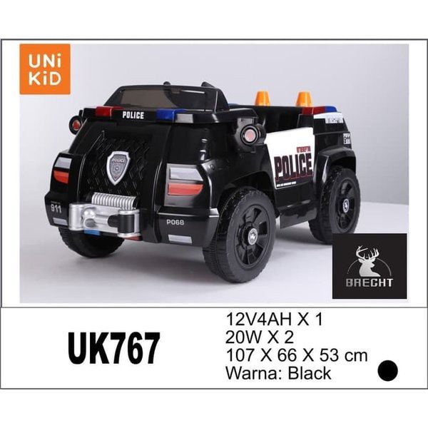 Mainan Anak Mobil Aki Police Car Unikid UK 767 Mobil Polisi
