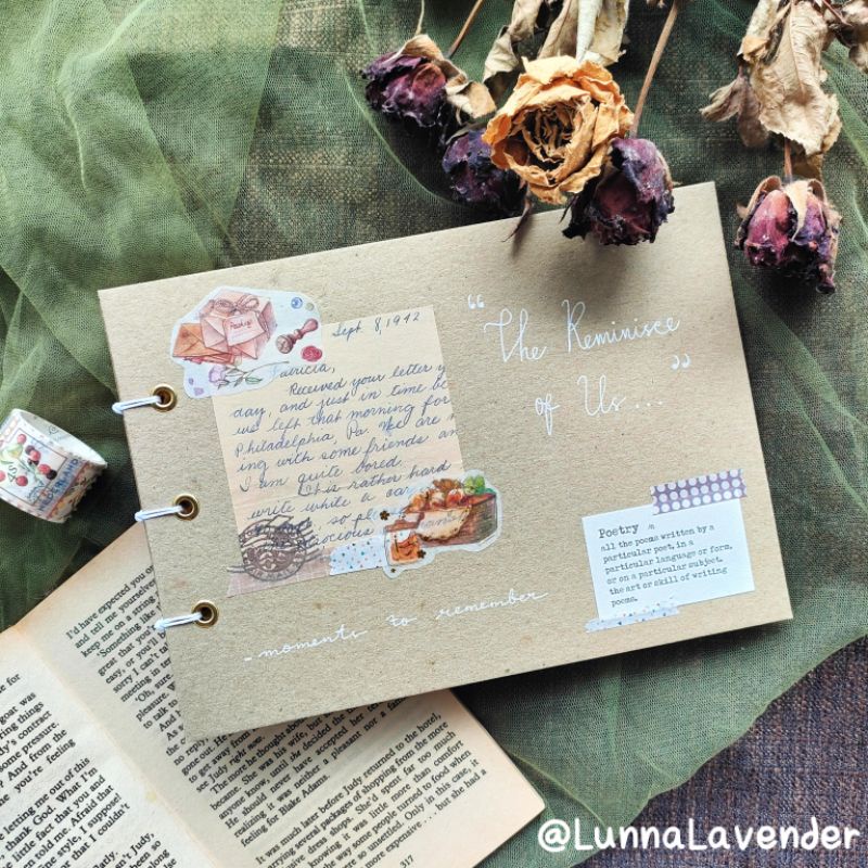 

Yellow Scrapbook Custom Album Foto Vintage Unik Lucu Murah DIY Bujo Journal Notebook