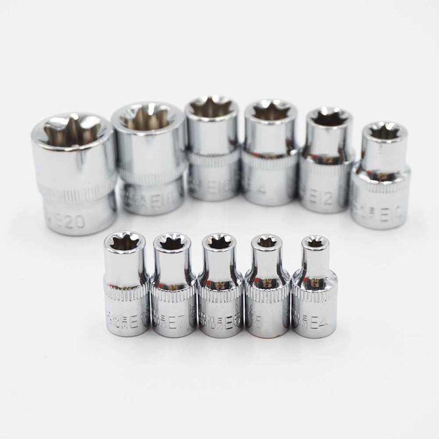 Socket Kepala Kunci Pas Torx Star Wrench Head 11 PCS - SK-28 - Silver