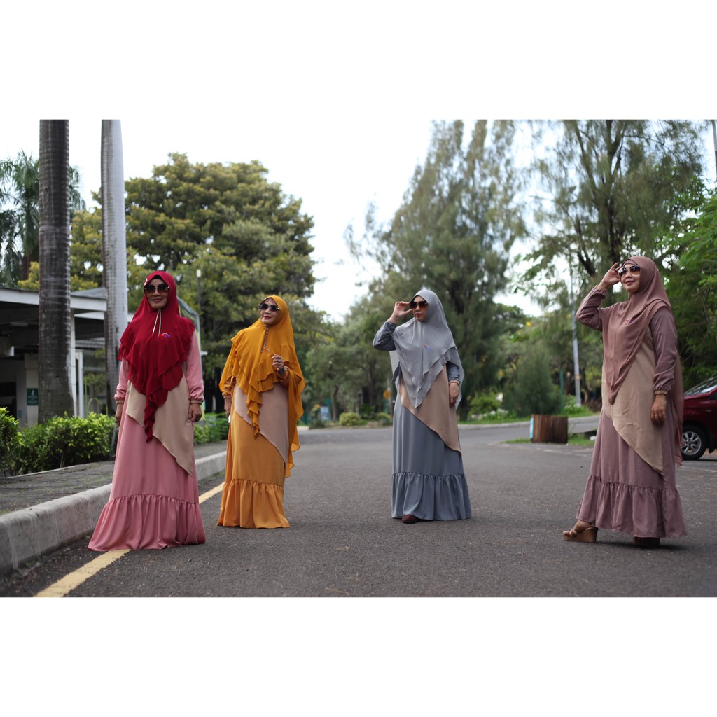 Gamis Azizah - Azizah Dress - Gamis Wollycrepe - Dress wollycrepe - Gamis terbaru - Dress terbaru