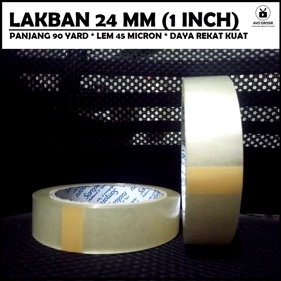 

Selotip Sedang - Isolasi Lakban Salotip Kantor ukuran 24 Mm praktis