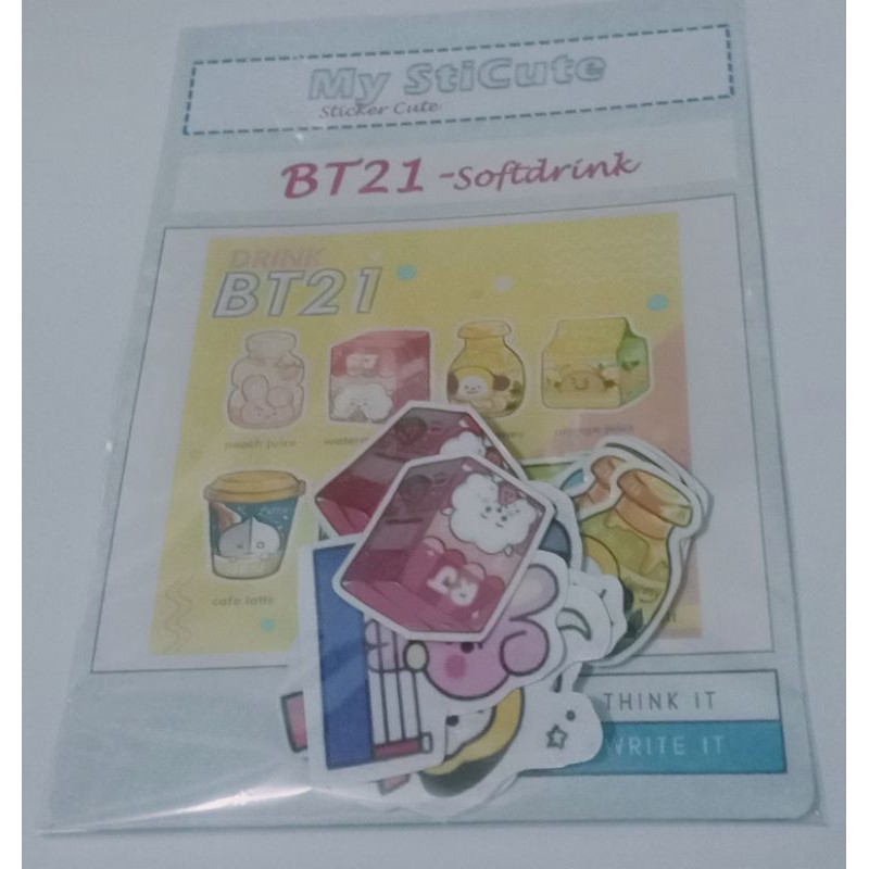 

My StiCute sticker BT21 softdrink can